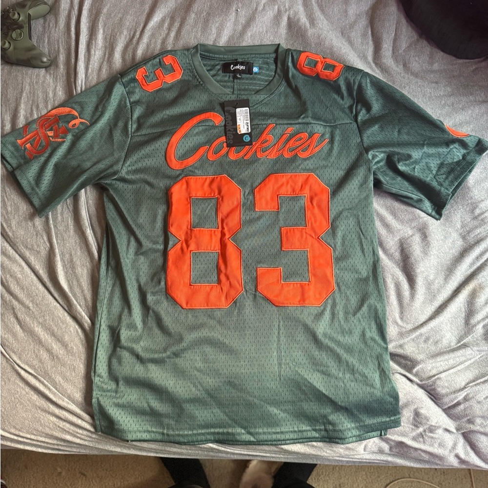 Cookies Men's Green and Orange Jersey